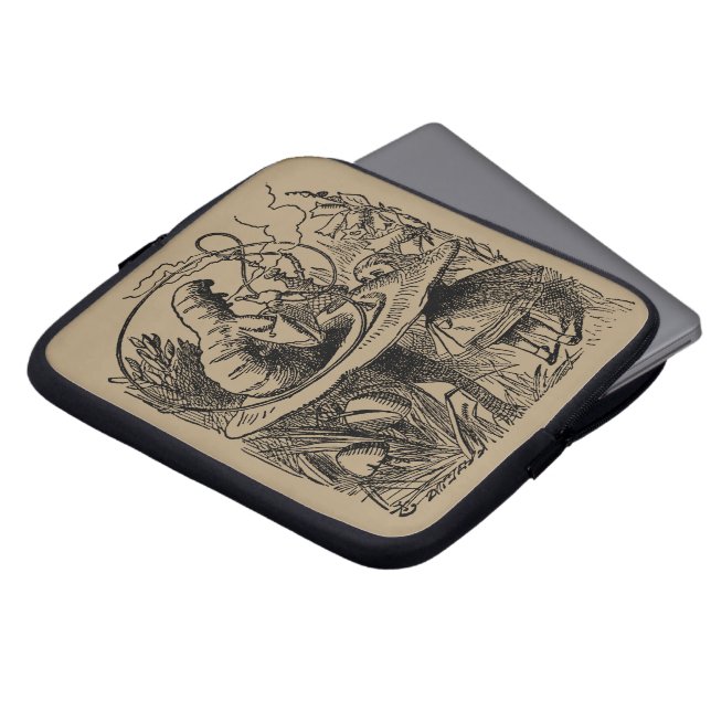 Vintage Alice im Wunderland Hookah Raupe Laptopschutzhülle (Vorne Oben)