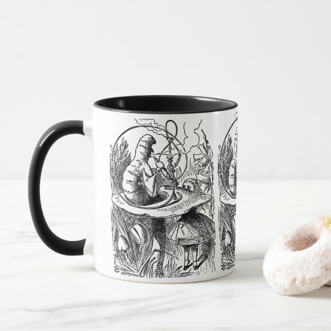 Vintage Alice im Wunderland Hookah Raupe Tasse (Mit Donut)