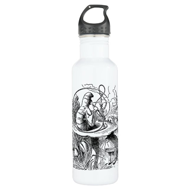 Vintage Alice im Wunderland Hookah Raupe Trinkflasche (Vorderseite)