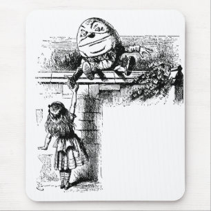 Vintage Alice im Wunderland, Humpty Dumpty an der  Mousepad