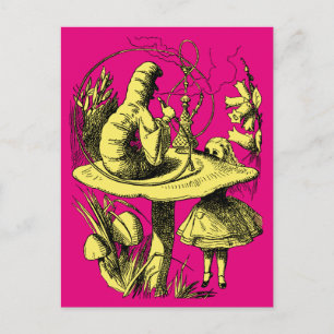 Vintage Alice im Wunderland Hundertfüßer Postkarte