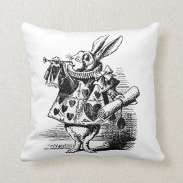 Vintage Alice im Wunderland Illustration des Kissen