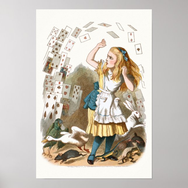 Vintage Alice im Wunderland Illustration Poster (Vorne)