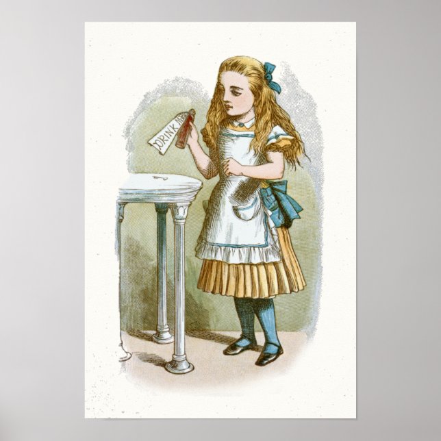 Vintage Alice im Wunderland Illustration Poster (Vorne)