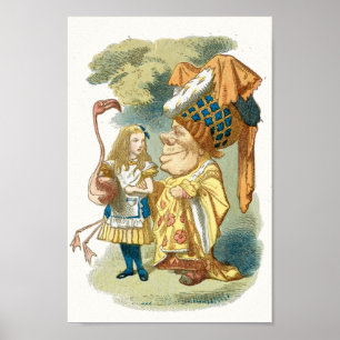 Vintage Alice im Wunderland Illustration Poster