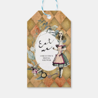 Vintage-Alice-im-Wunderland-iss-mich-Gunstbezeugun Geschenkanhänger