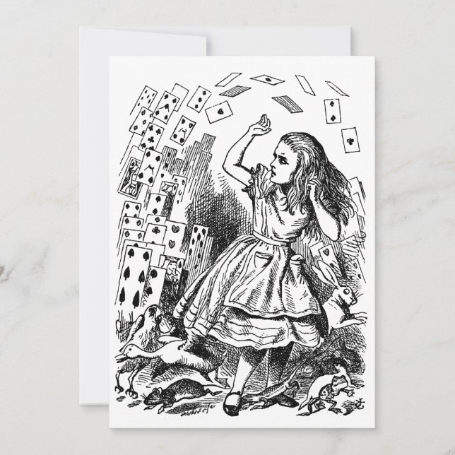 Vintage Alice im Wunderland, Kartenspielen (Vorderseite)