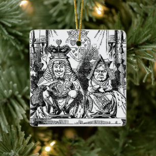 Vintage Alice im Wunderland, Königin des Herzens-P Keramikornament