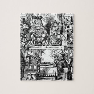 Vintage Alice im Wunderland, Königin des Herzens-P Puzzle