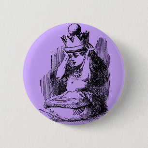 Vintage Alice im Wunderland & Krone Button