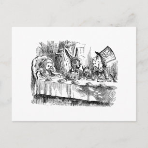 Vintage Alice im Wunderland Mad Hatter Tee Party Postkarte
