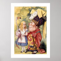 Vintage Alice im Wunderland mit Herzkönigin