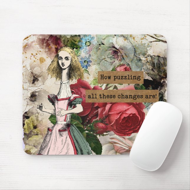 Vintage Alice im Wunderland Mousepad (Mit Mouse)