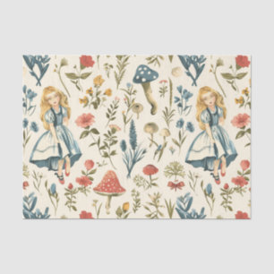 Vintage Alice im Wunderland Mushroom-Dekoupage Seidenpapier