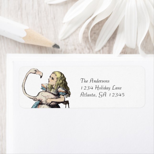 Vintage Alice im Wunderland Niedlich Flamingo (Insitu)