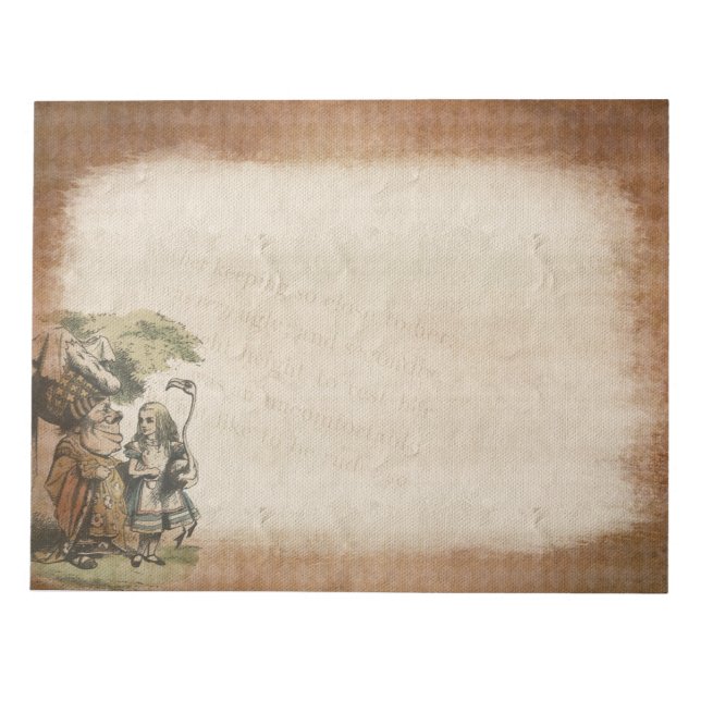 Vintage Alice im Wunderland Notizblock (Vorderseite)