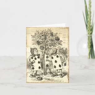 Vintage Alice im Wunderland Personalkarten Einladung