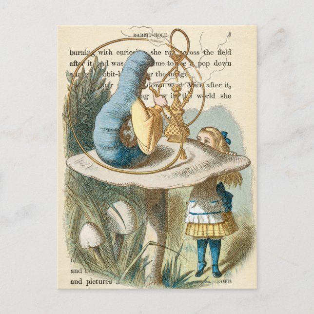 Vintage Alice im Wunderland Postkarte (Vorderseite)