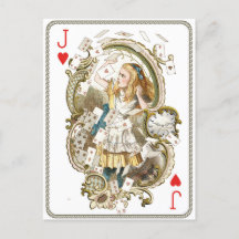 Vintage Alice im Wunderland Postkarte
