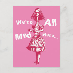 Vintage Alice im Wunderland Postkarte