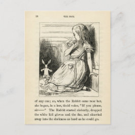 Vintage Alice im Wunderland Postkarte