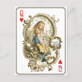 Vintage Alice im Wunderland Postkarte