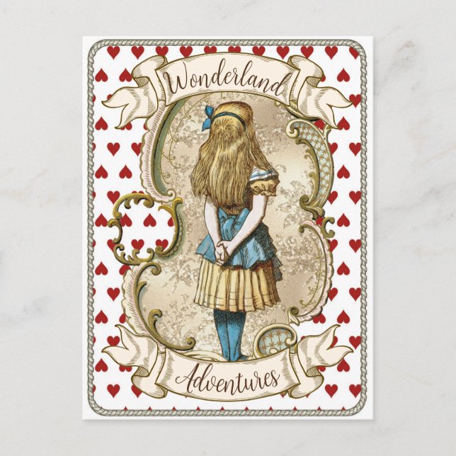 Vintage Alice im Wunderland Postkarte (Vorderseite)