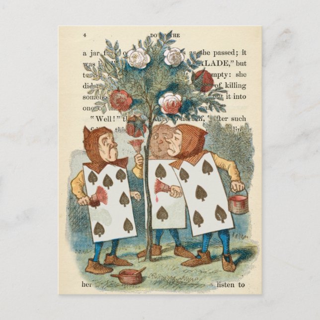 Vintage Alice im Wunderland Postkarte (Vorderseite)