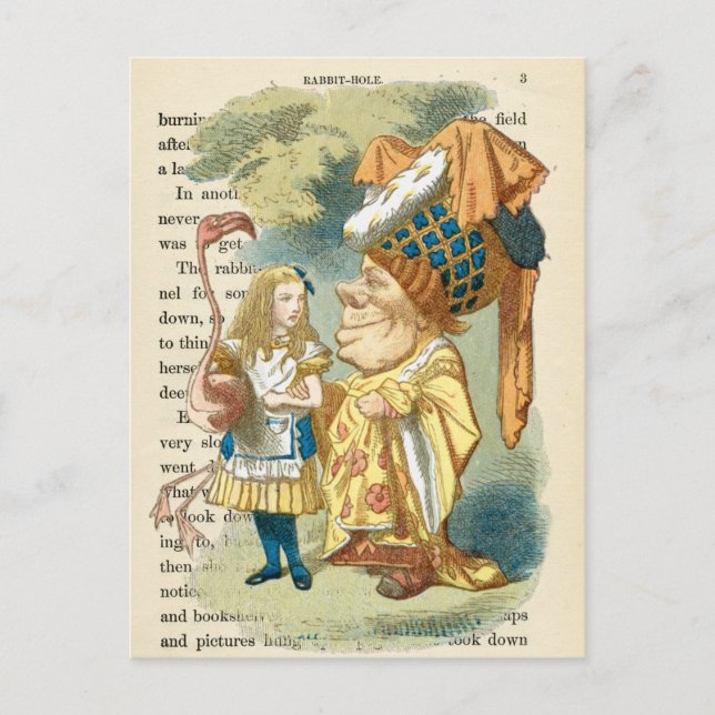 Vintage Alice im Wunderland Postkarte (Vorderseite)