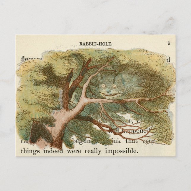 Vintage Alice im Wunderland Postkarte (Vorderseite)