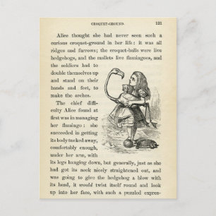 Vintage Alice im Wunderland Postkarte