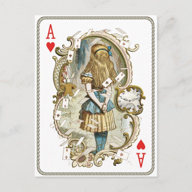 Vintage Alice im Wunderland Postkarte (Vorderseite)