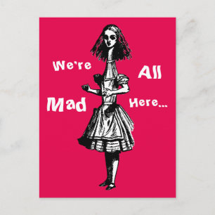 Vintage Alice im Wunderland Postkarte