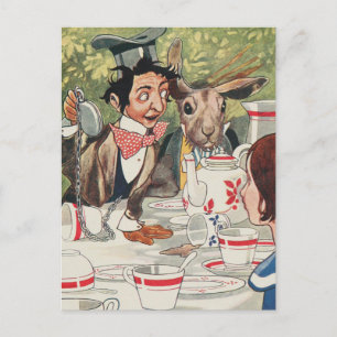 Vintage Alice im Wunderland Postkarte