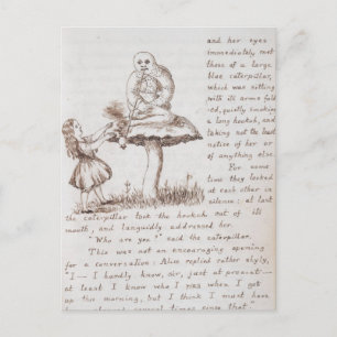 Vintage Alice im Wunderland Postkarte