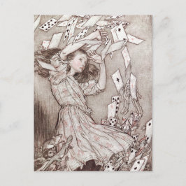 Vintage Alice im Wunderland Postkarte