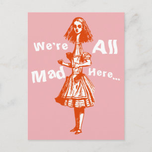 Vintage Alice im Wunderland Postkarte