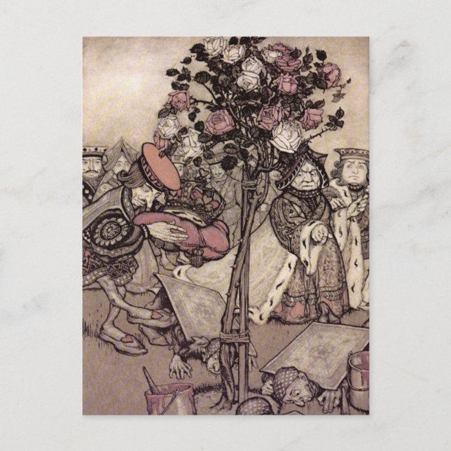 Vintage Alice im Wunderland Postkarte (Vorderseite)