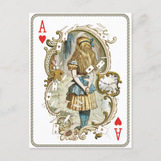 Vintage-Alice-im-Wunderland-Postkarte Postkarte