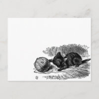 Vintage Alice im Wunderland Schwarze Katze Buch ze