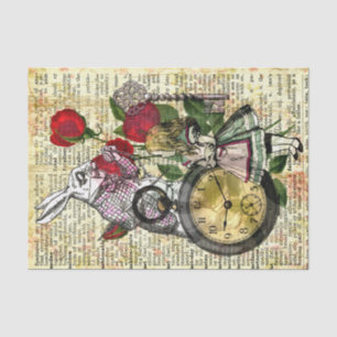 Vintage Alice im Wunderland Seidenpapier