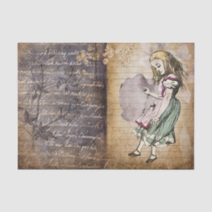 Vintage Alice im Wunderland Seidenpapier