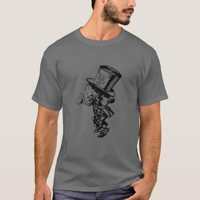 VINTAGE ALICE IM WUNDERLAND SHIRT MAD HATTER SHIRT (Vorderseite)