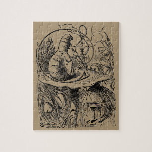 Vintage-Alice-im-Wunderland-Shisha-Raupe Puzzle
