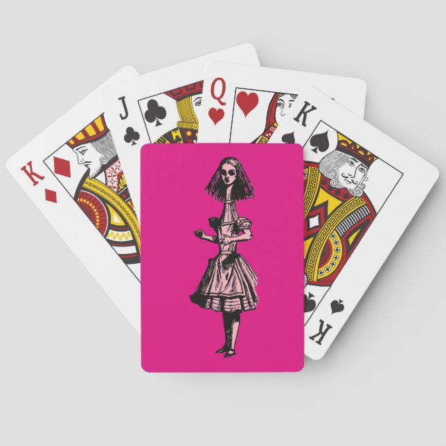 Vintage Alice im Wunderland Spielkarten (Rückseite)