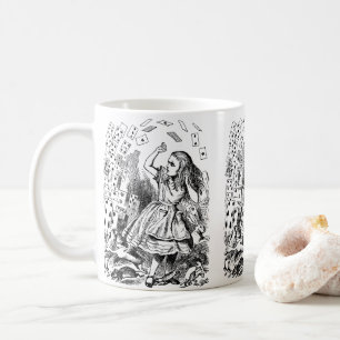 Vintage Alice im Wunderland, Spielkarten fliegen Kaffeetasse