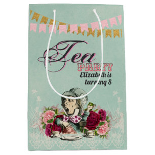 Vintage Alice im Wunderland Tee Party Benutzerdefi Mittlere Geschenktüte