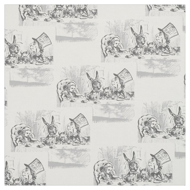Vintage Alice im Wunderland Tee Party Stoff (Muster)