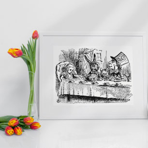 Vintage Alice im Wunderland, Tee-Party-Szene Poster