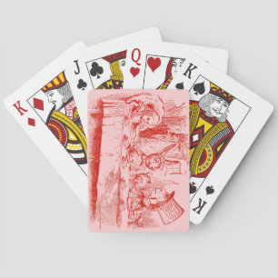 Vintage-Alice-im-Wunderland-Teegesellschaft Spielkarten